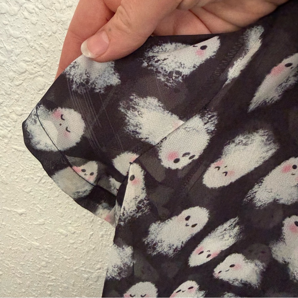 BlackMilk Ghosties Cute As A Button Shirt - Picture 6 of 6